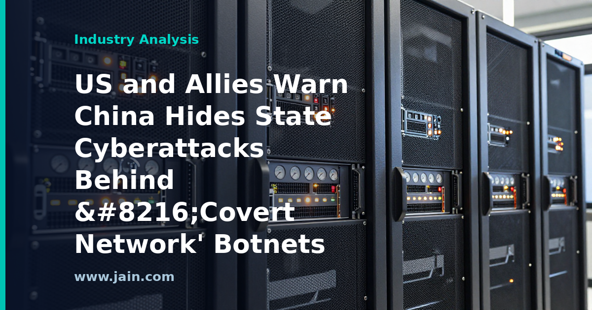 US and Allies Warn China Hides State Cyberattacks Behind ‘Covert Network’ Botnets
