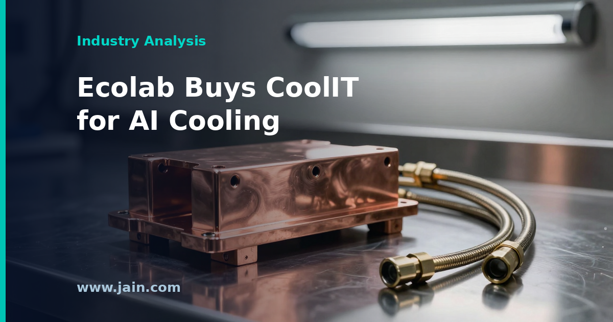 Ecolab Closes $4.75B CoolIT Deal for AI Cooling