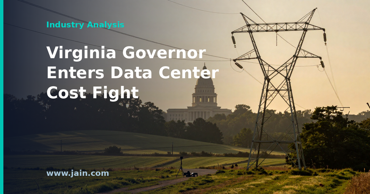 Virginia Governor Enters Data Center Transmission Cost Fight