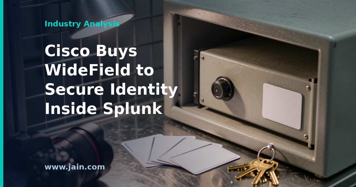 Cisco and WideField Security identity security acquisition feeding identity telemetry into the Splunk platform