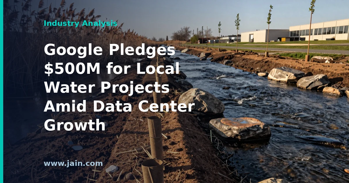 Google Pledges $500M for Local Water Projects Amid Data Center Growth