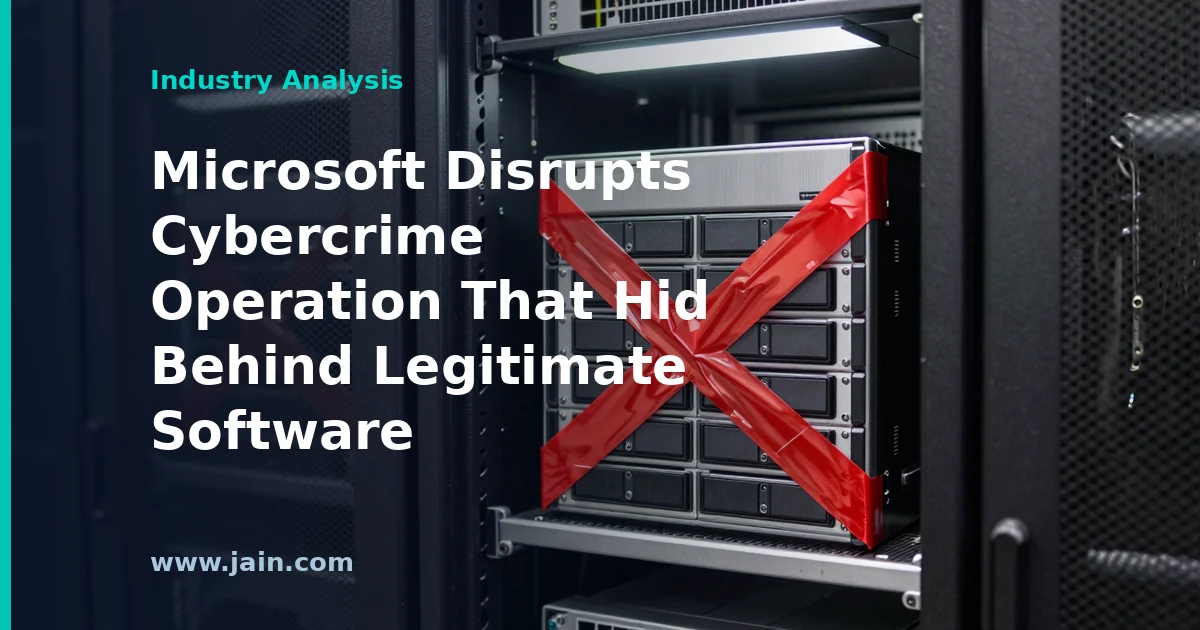 Microsoft Disrupts Cybercrime Operation That Hid Behind Legitimate Software