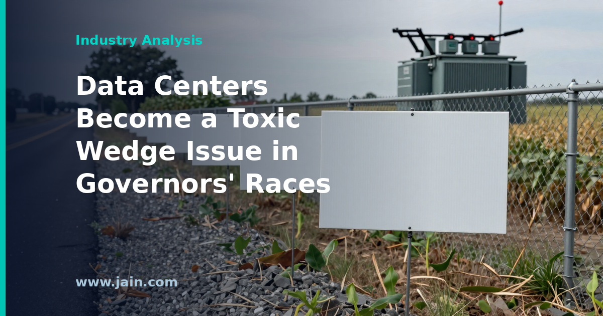 Data Centers Become a Toxic Wedge Issue in Governors&rsquo; Races