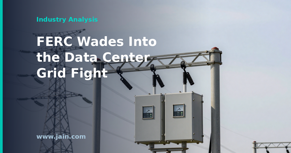 FERC Steps Into the Data Center Interconnection Fight