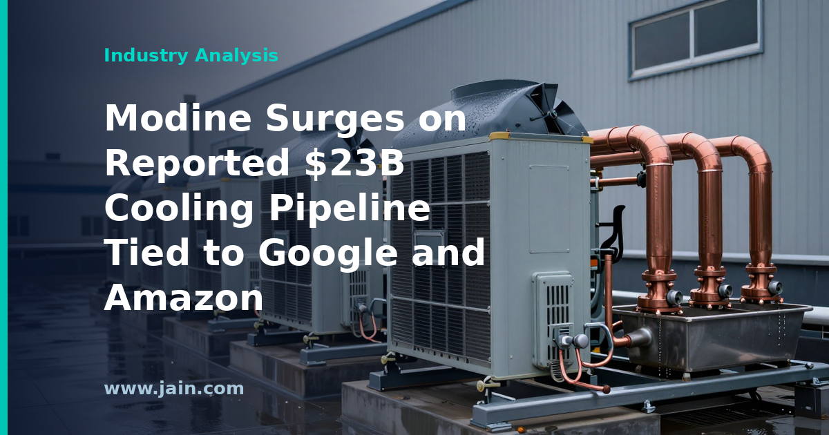 Modine Surges on Reported $23B Cooling Pipeline Tied to Google and Amazon