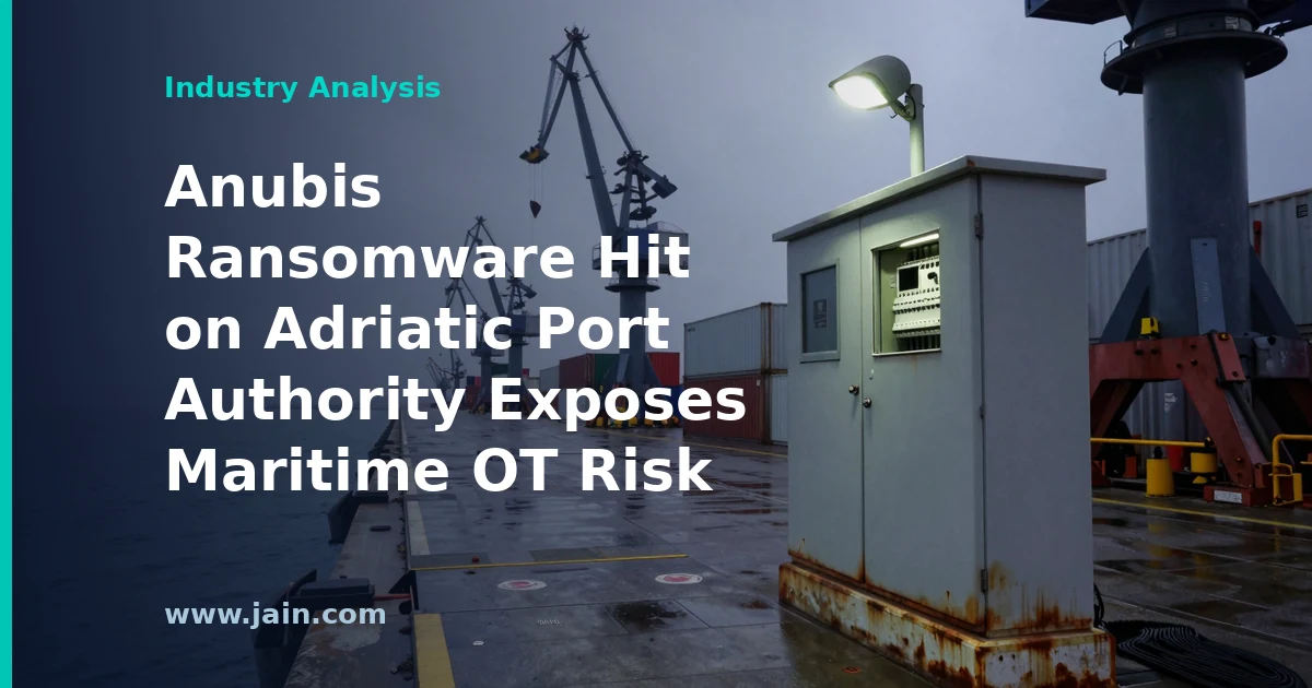 Anubis Ransomware Hit on Adriatic Port Authority Exposes Maritime OT Risk