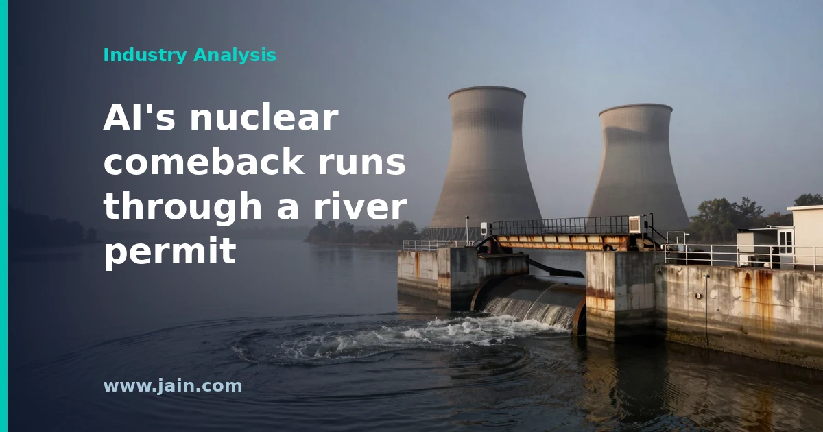 Three Mile Island nuclear plant cooling towers beside the Susquehanna River after Section 401 water quality certification for restart