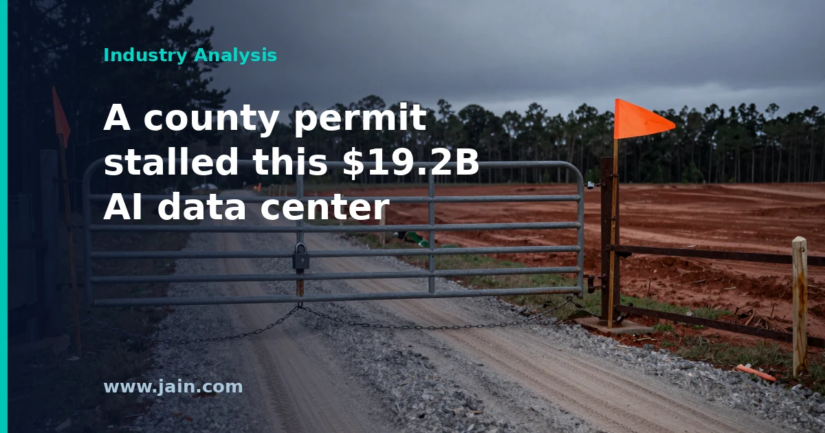 $19.2B North Carolina Withdrawal Shows County Zoning Is a Gate on AI Capacity