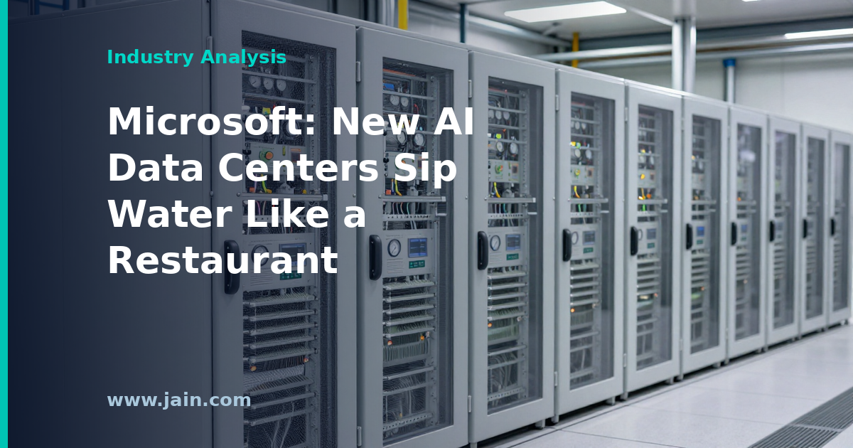 Microsoft’s Restaurant-Sized Water Claim: Testing the Closed-Loop Cooling Math