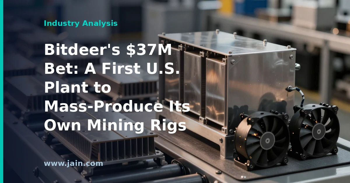 Bitdeer&rsquo;s $37M Bet: A First U.S. Plant to Mass-Produce Its Own Mining Rigs