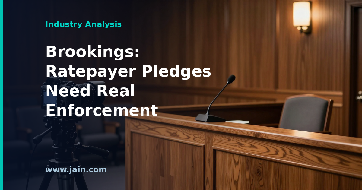 Brookings: AI Data Center Ratepayer Pledges Need Enforcement