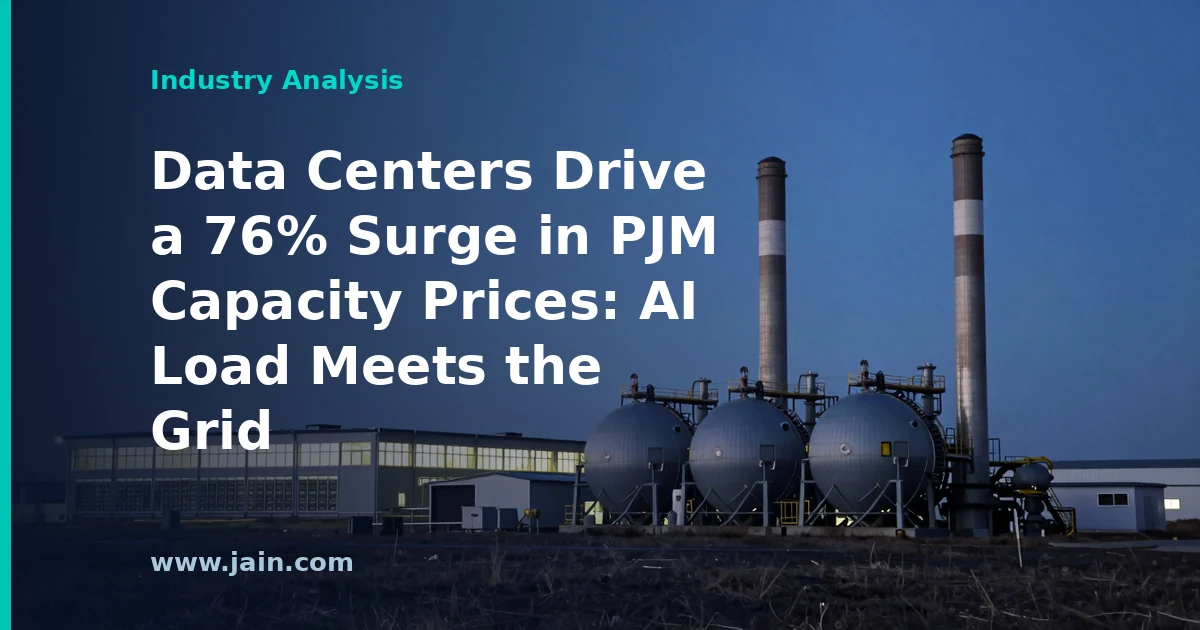 Data Centers Drive a 76% Surge in PJM Capacity Prices: AI Load Meets the Grid
