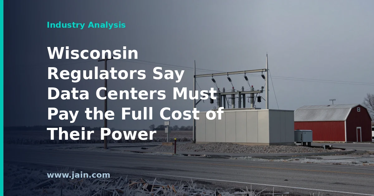 Wisconsin Regulators Say Data Centers Must Pay the Full Cost of Their Power