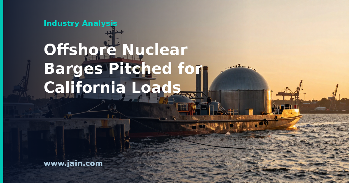 Offshore Nuclear Barges Eye California Ports and Data Centers