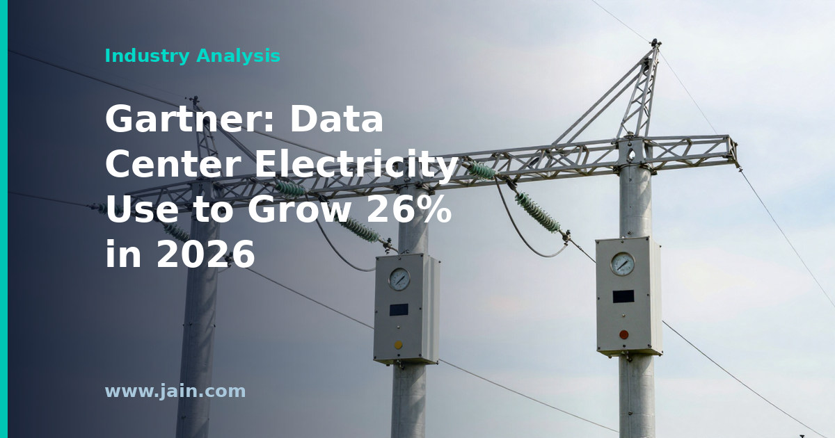 Gartner: Data Center Electricity Use to Grow 26% in 2026