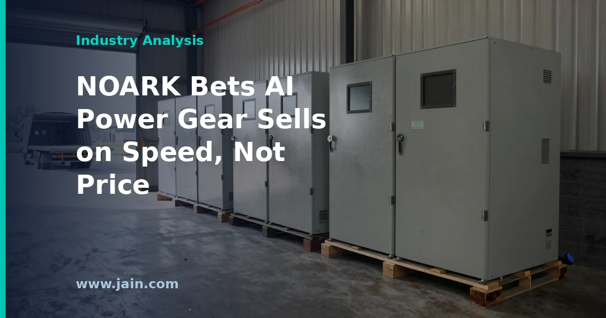 Data center switchgear and circuit breaker lineup illustrating NOARK Electric's 75-day delivery pitch for AI power infrastructure