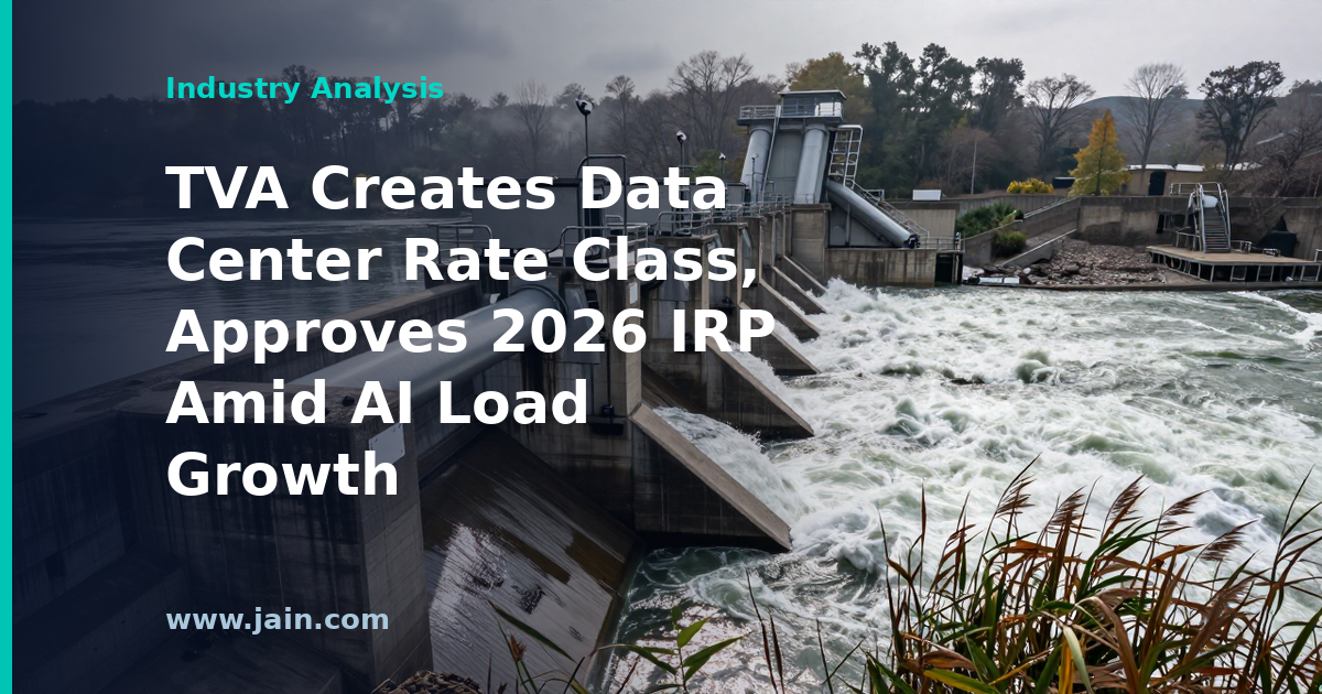 TVA Creates Data Center Rate Class, Approves 2026 IRP Amid AI Load Growth