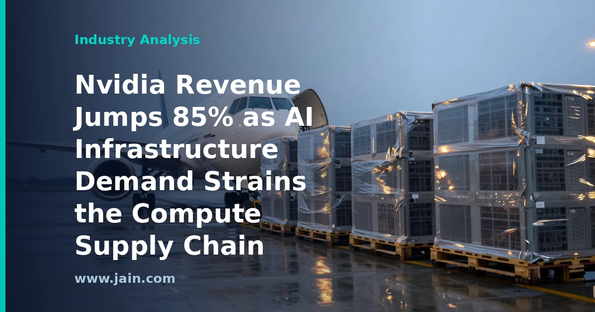 Nvidia Revenue Jumps 85% as AI Infrastructure Demand Strains the Compute Supply Chain