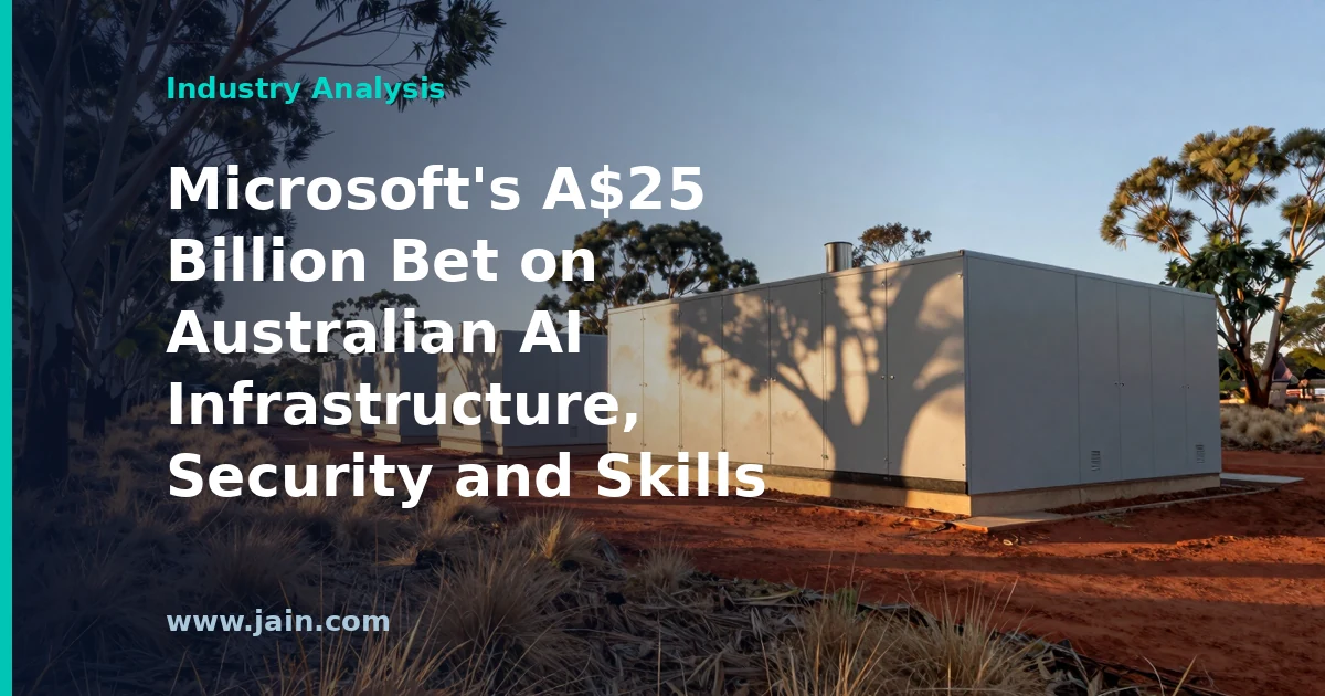 Microsoft&rsquo;s A$25 Billion Bet on Australian AI Infrastructure, Security and Skills