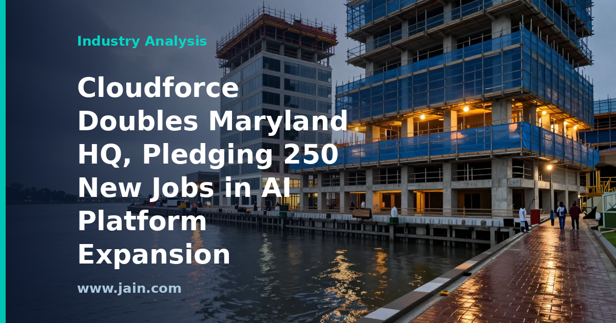 Cloudforce Doubles Maryland HQ, Pledging 250 New Jobs in AI Platform Expansion