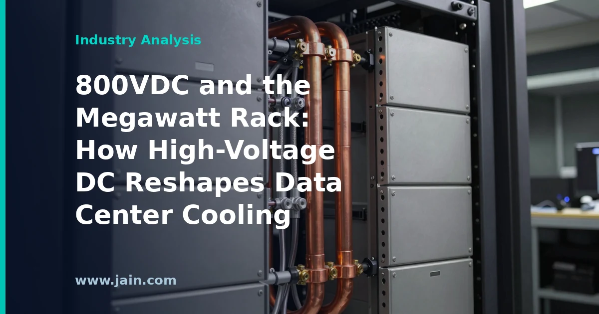800VDC and the Megawatt Rack: How High-Voltage DC Reshapes Data Center Cooling