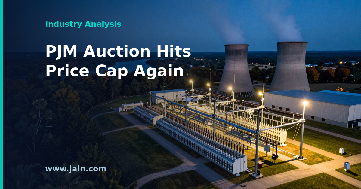 PJM Auction Clears 138,318 MW as Prices Hit Cap Again