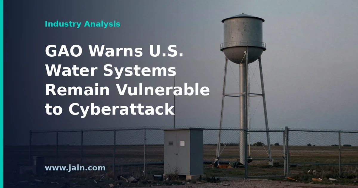 GAO Warns U.S. Water Systems Remain Vulnerable to Cyberattack