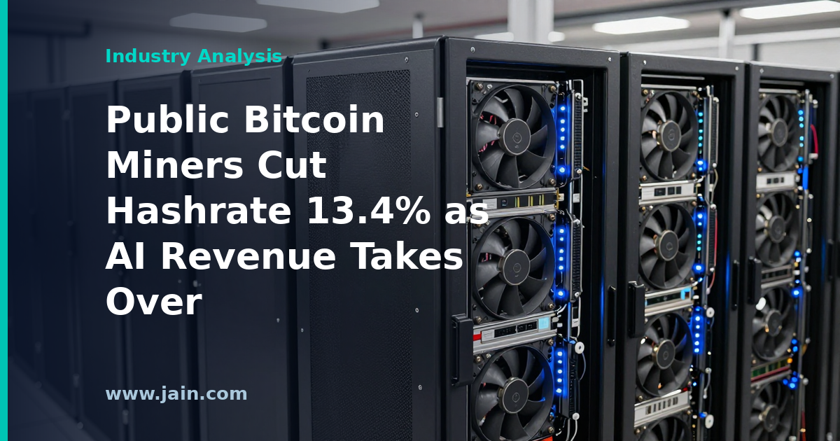 Public Bitcoin Miners Cut Hashrate 13.4% as AI Revenue Takes Over