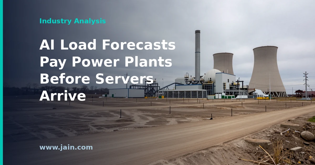 Nuclear power plant and high-voltage lines illustrating Talen Energy's $1,208 million in PJM capacity revenues from AI-driven demand
