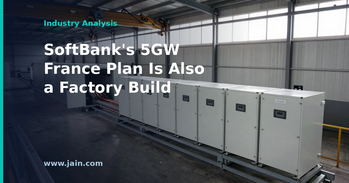 SoftBank’s 3.1GW France Phase Shows Gigawatt AI Is a Factory Problem