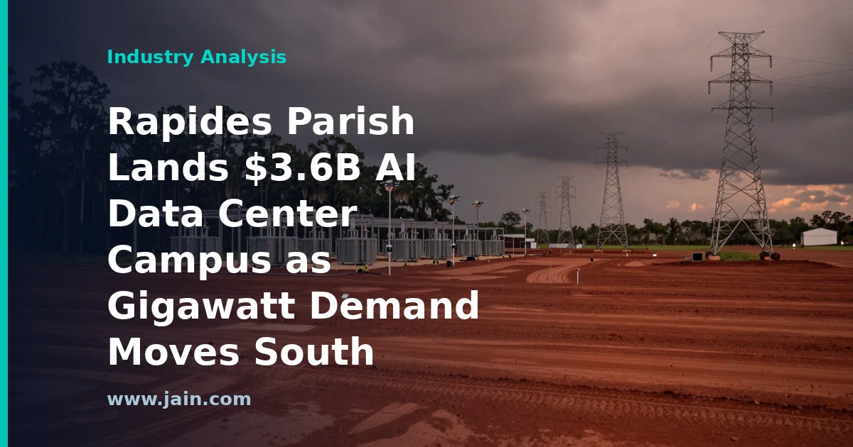 Rapides Parish Lands $3.6B AI Data Center Campus as Gigawatt Demand Moves South