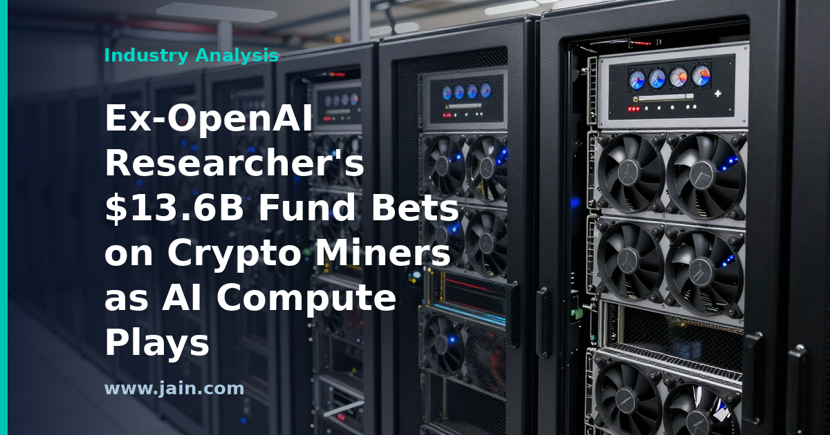 Ex-OpenAI Researcher’s $13.6B Fund Bets on Crypto Miners as AI Compute Plays