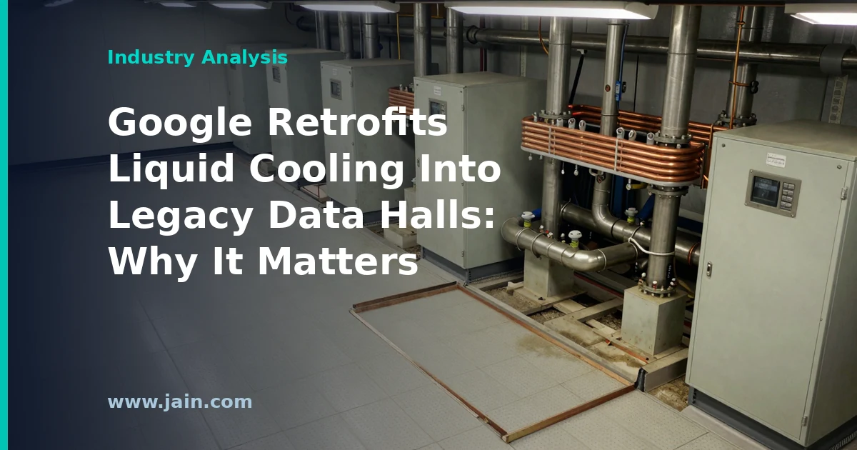 Google Retrofits Liquid Cooling Into Legacy Data Halls: Why It Matters