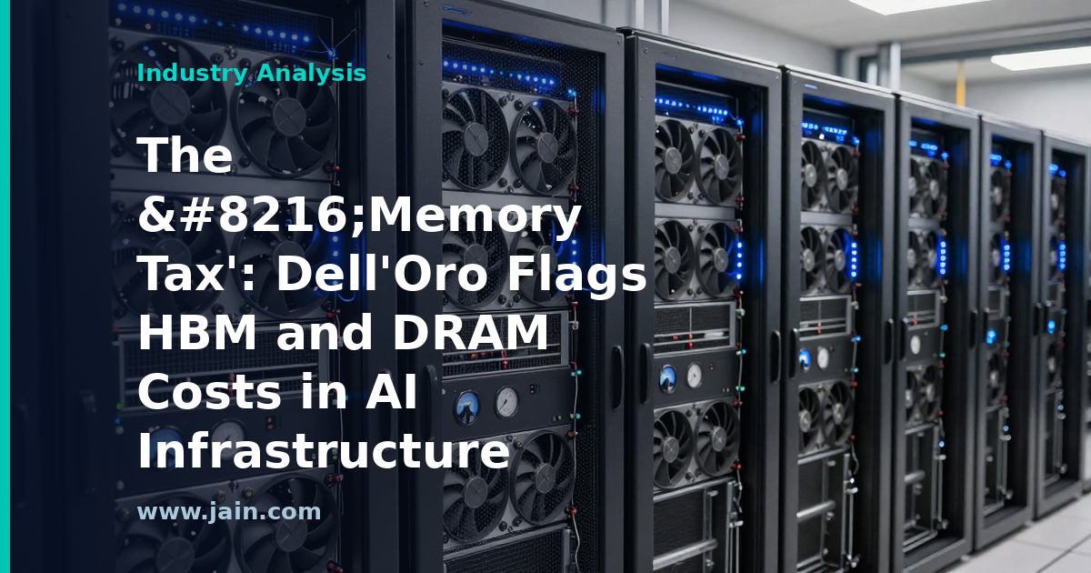 The &lsquo;Memory Tax&rsquo;: Dell&rsquo;Oro Flags HBM and DRAM Costs in AI Infrastructure