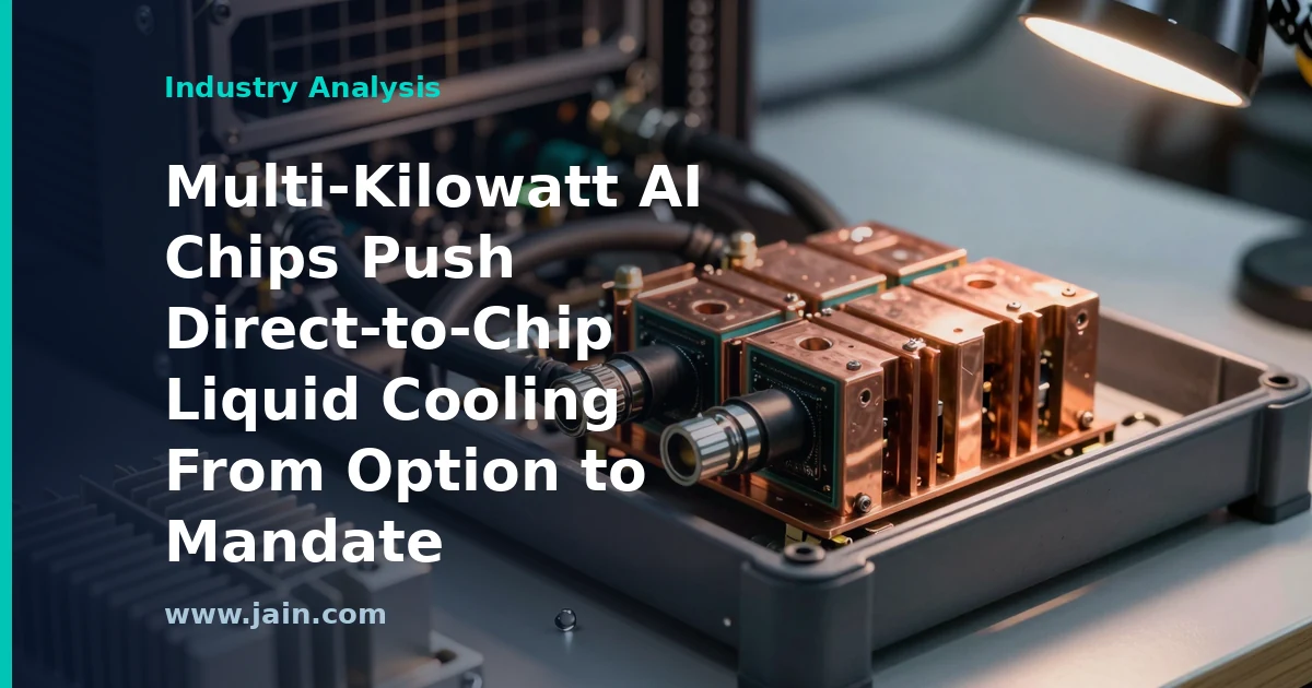 Multi-Kilowatt AI Chips Push Direct-to-Chip Liquid Cooling From Option to Mandate