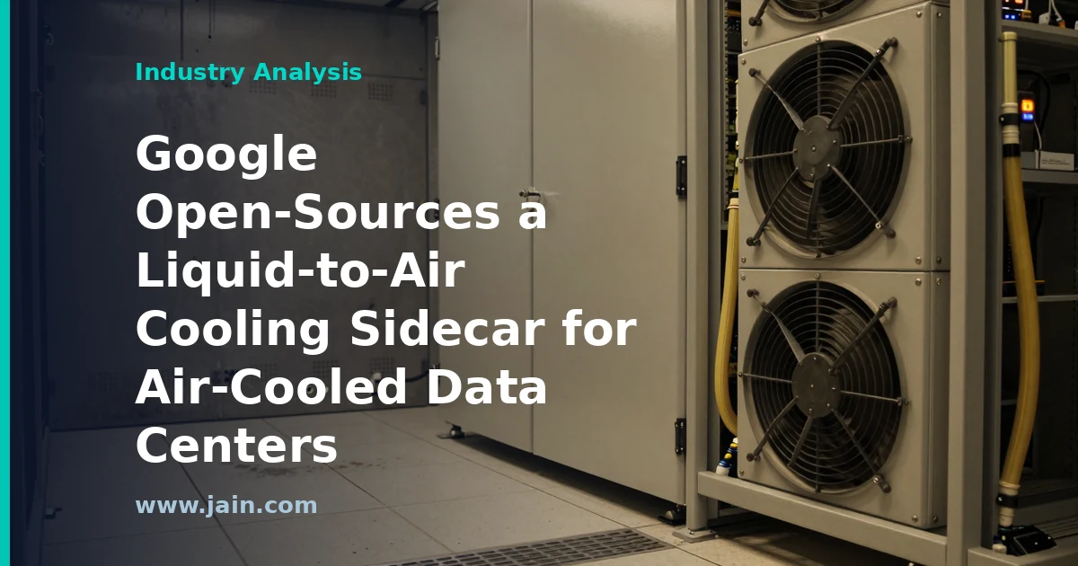Google Open-Sources a Liquid-to-Air Cooling Sidecar for Air-Cooled Data Centers
