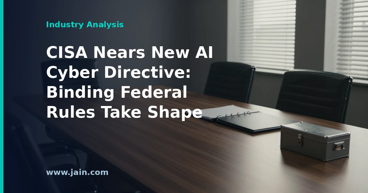 CISA Nears New AI Cyber Directive: Binding Federal Rules Take Shape