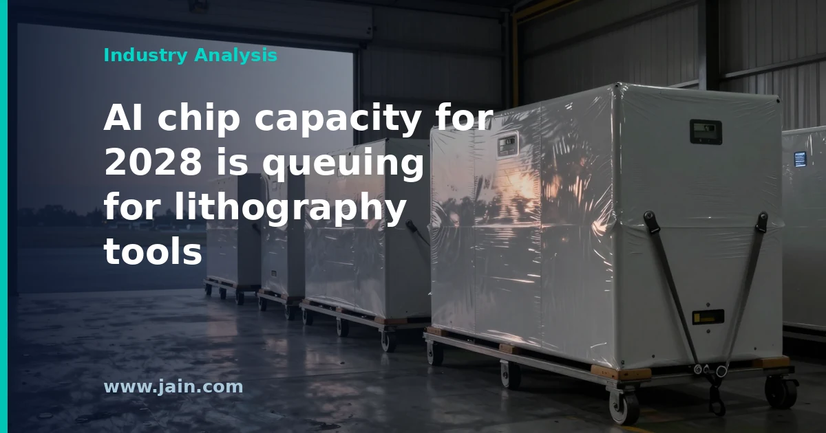 ASML lithography system in a cleanroom, illustrating record Q3 2026 sales and AI-driven chip tool demand