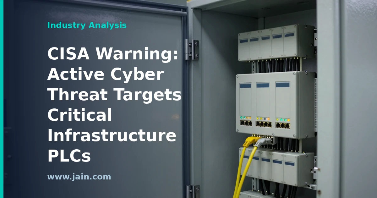 CISA Warning: Active Cyber Threat Targets Critical Infrastructure PLCs