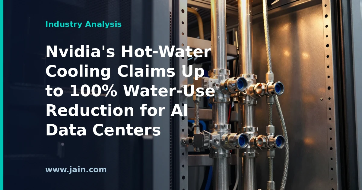 Nvidia’s Hot-Water Cooling Claims Up to 100% Water-Use Reduction for AI Data Centers