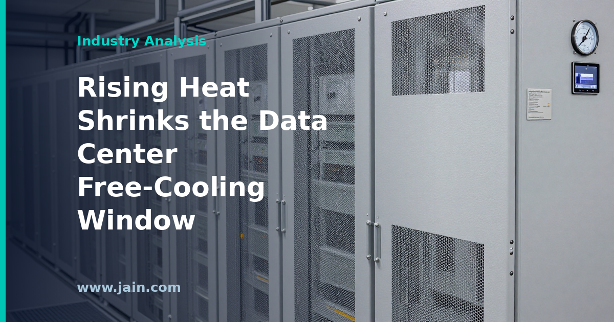Rising Heat and Humidity Are Shrinking the Free-Cooling Window for Data Centers