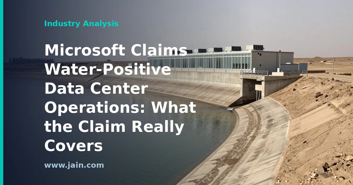 Microsoft Claims Water-Positive Data Center Operations: What the Claim Really Covers