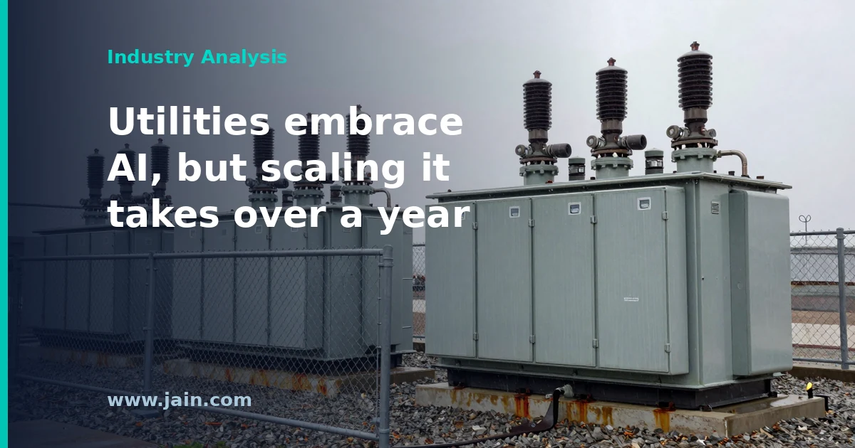 Utility control room managing grid load from AI data centers, illustrating the 2026 Utility Innovation Survey