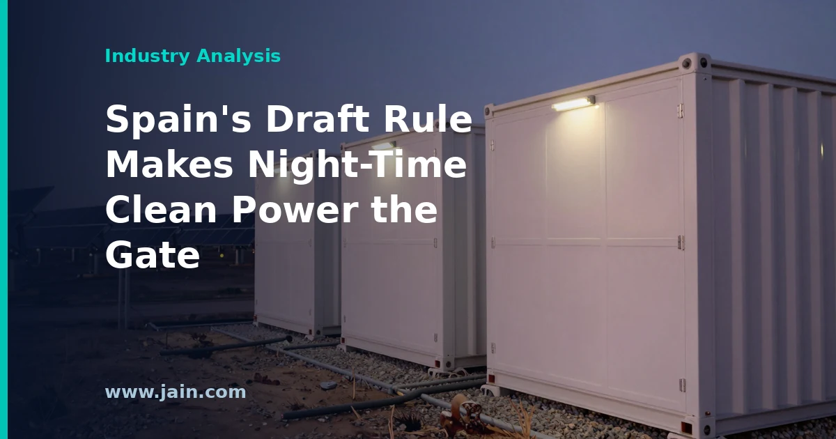 Spain’s 80% Hourly Rule Would Make After-Dark Clean Power the Data Center Gate