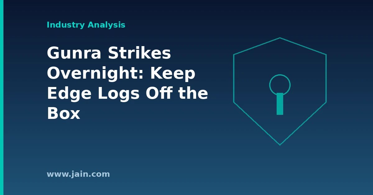 Gunra’s 10 p.m.–6 a.m. Pattern Shows Why Edge Appliance Logs Belong Off the Box