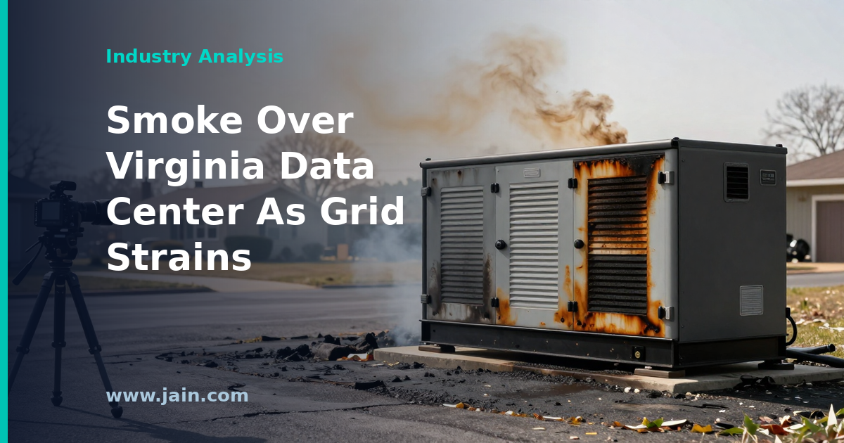 Smoke Over Virginia Data Center Signals PJM Grid Strain