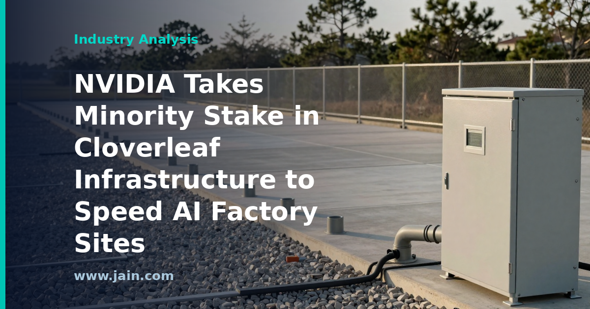 NVIDIA Takes Minority Stake in Cloverleaf Infrastructure to Speed AI Factory Sites