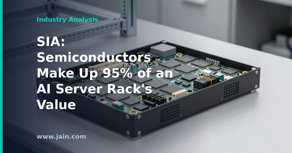 SIA: Semiconductors Make Up 95% of an AI Server Rack&rsquo;s Value