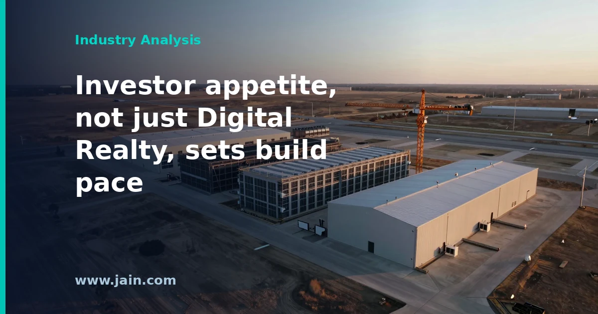 Hyperscale data center campus under construction, illustrating Digital Realty's $3 billion Americas hyperscale fund target