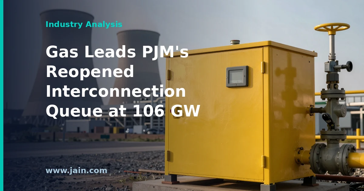 Gas Leads PJM&rsquo;s Reopened Interconnection Queue at 106 GW